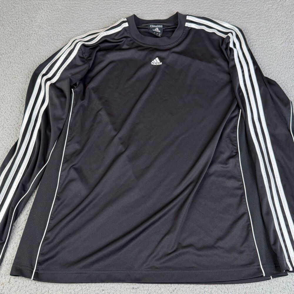 ADIDAS Clima365 Long Sleeve Shirt Mens Large Black Athletic Training Performance